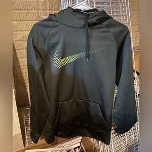 Nike Men's Black and Green Hoodie-size small adult
